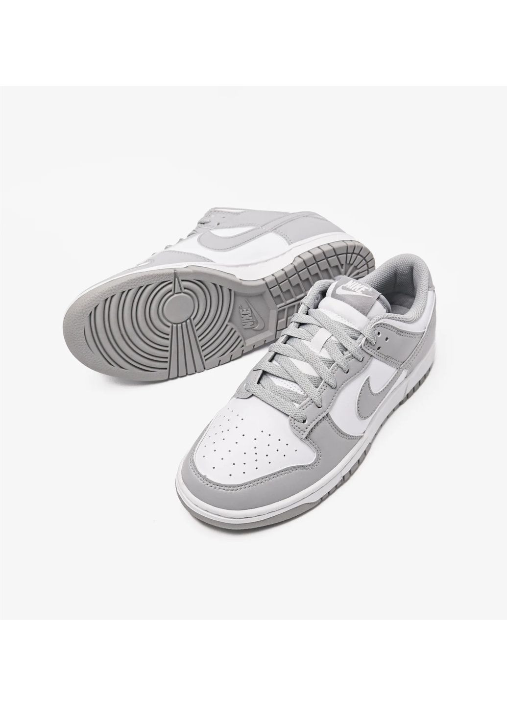 Комбіновані кросівки чоловічі dunk low retro white/grey hf5441-105 Nike