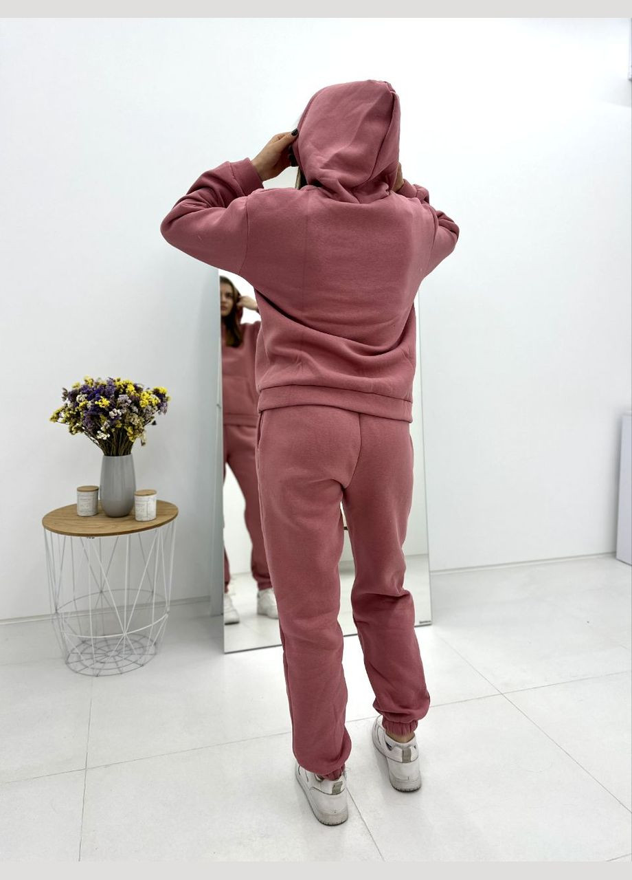 Теплый спортивный костюм на розовом флисе You Best (304972633)