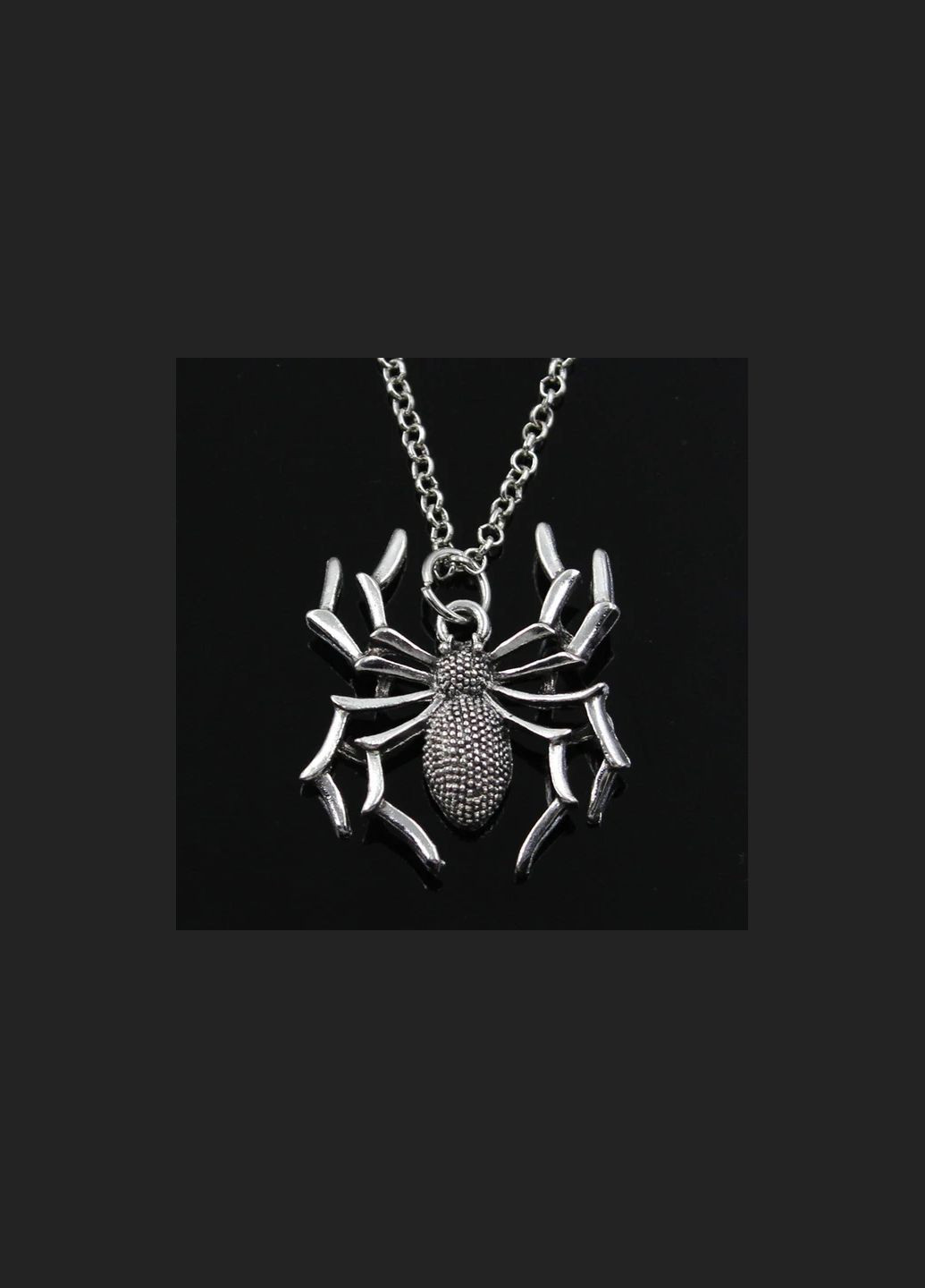 Кулон в виде паука, стильный кулон серебряный паук 36 мм + цепочка, высокое качество Liresmina Jewelry (290250919)