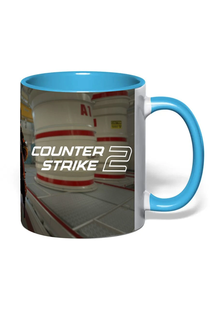 Чашка з друком "Counter-Strike 2/Контр Страйк" №2 (колір блакитний) (43913) No Brand (401018059)