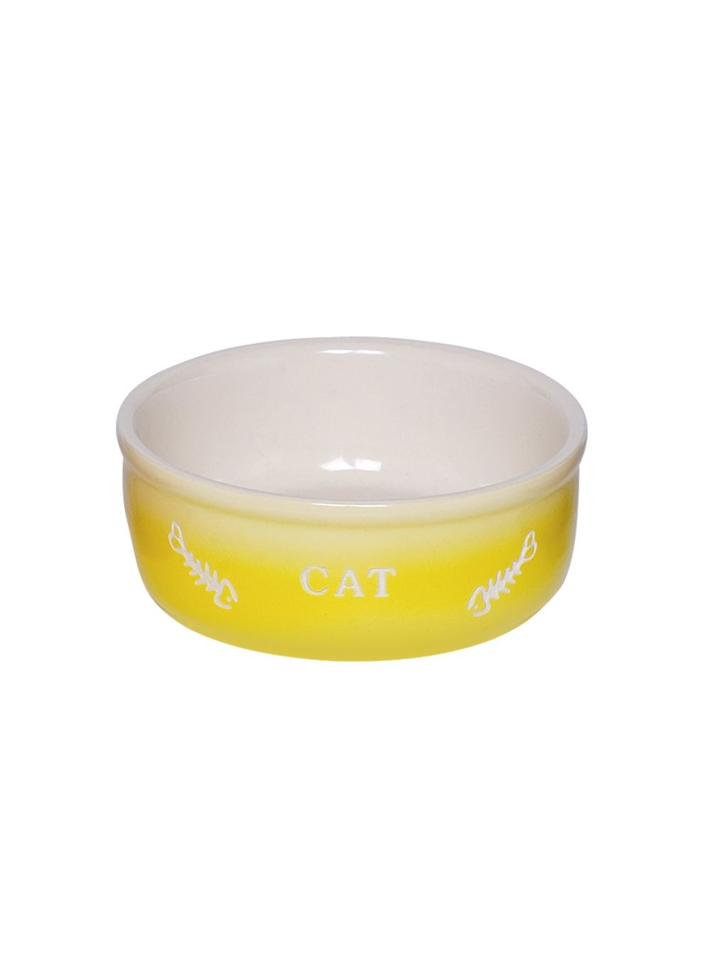 Миска 82373 для кішок керамічна CAT жовта 13,5*4,5 см Nobby (267727015)