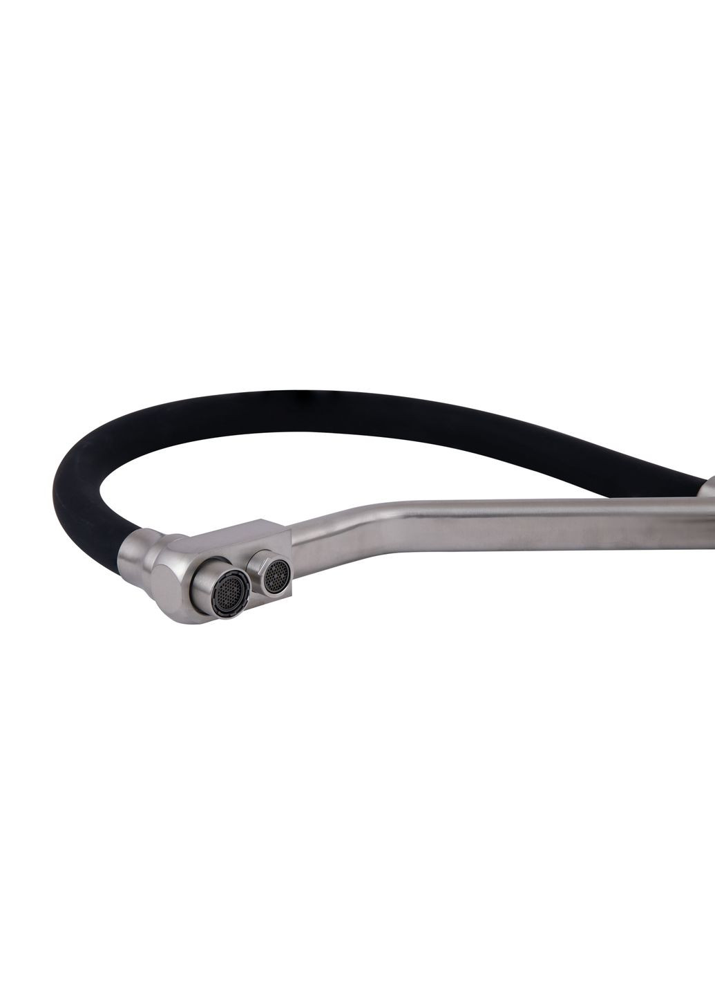 Смеситель для кухни Aria с гибким изливом с подключением для питьевой воды (k35) LDARI020F3BNK37647 Black/Nickel LIDZ 020F3 (323485798)