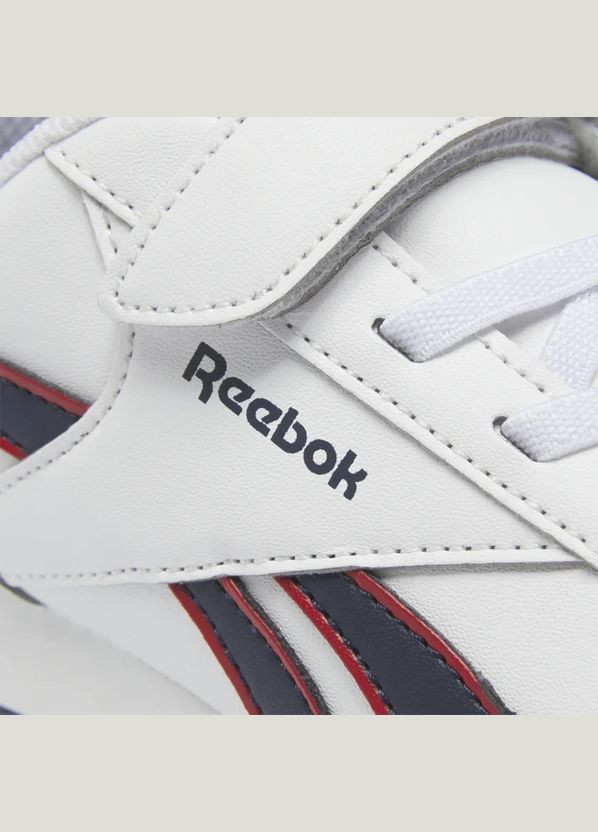 Белые всесезон кроссовки royal classic jogger 3 cloud white/vector navy/vector red р. 13/30.5/20 см Reebok