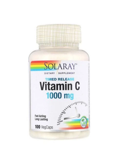 Timed Release Vitamin C 1000 mg 100 Veg Caps SOR-04450 Solaray (333650793)
