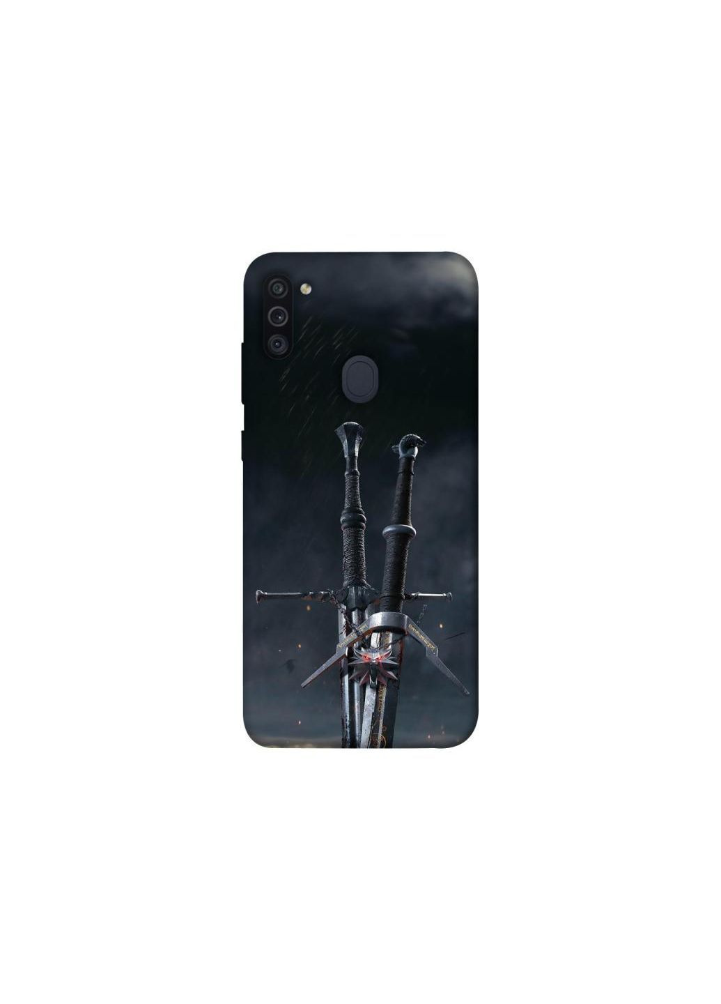 Чехол на Samsung Galaxy M11 Мечи Ведьмака Frontalka (365834698)