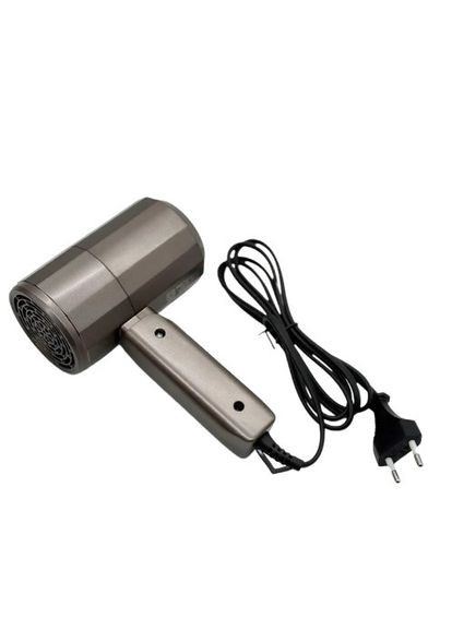 Фен для сушіння волосся CB-2315 мережевий дорожній фен складна ручка 3000 Вт Сірий Crownberg (330243141)