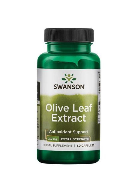 Экстракт оливкового листа, Olive Leaf Extract, 750 мг, 60 капсул Swanson (366733736)