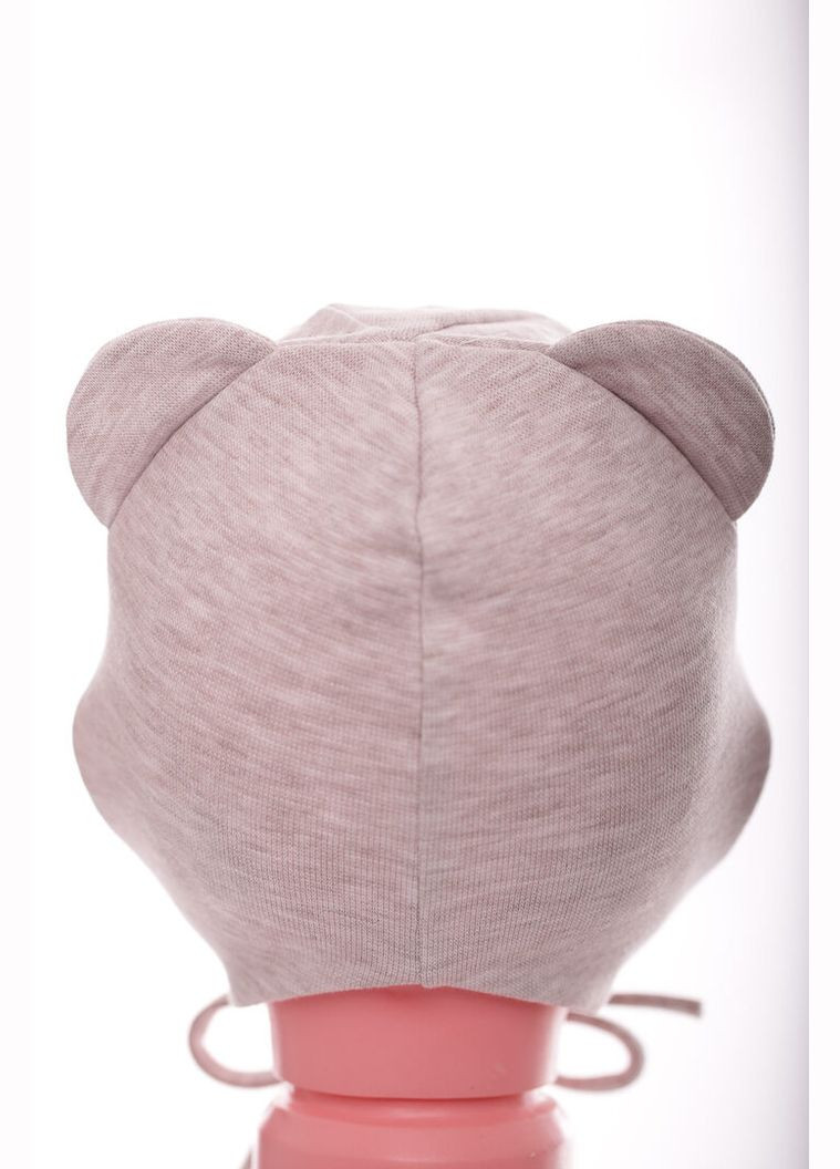 Шапка на завязках двойной трикотаж NICE DAY бежевая 1м+ (50169) BABYKROHA (323469582)