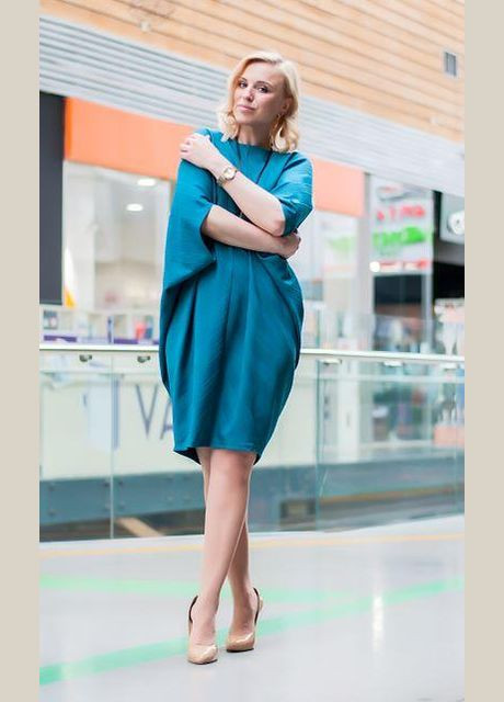 Зеленое вечернее платье-балахон 2 Льва