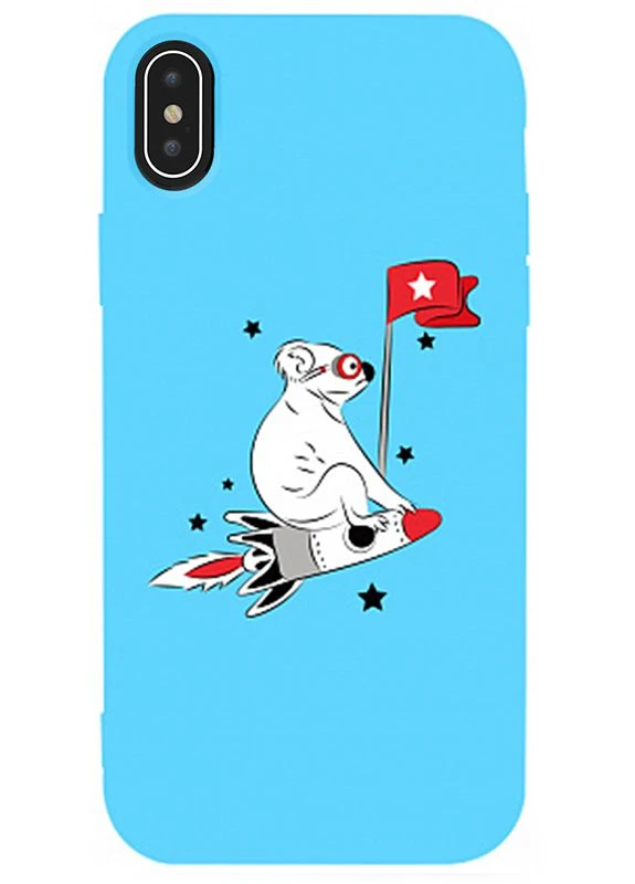 Чехолнакладка Matt TPU 2mm Print Case Apple iPhone XS Max #46 Koala Sky Blue Toto (301508823)