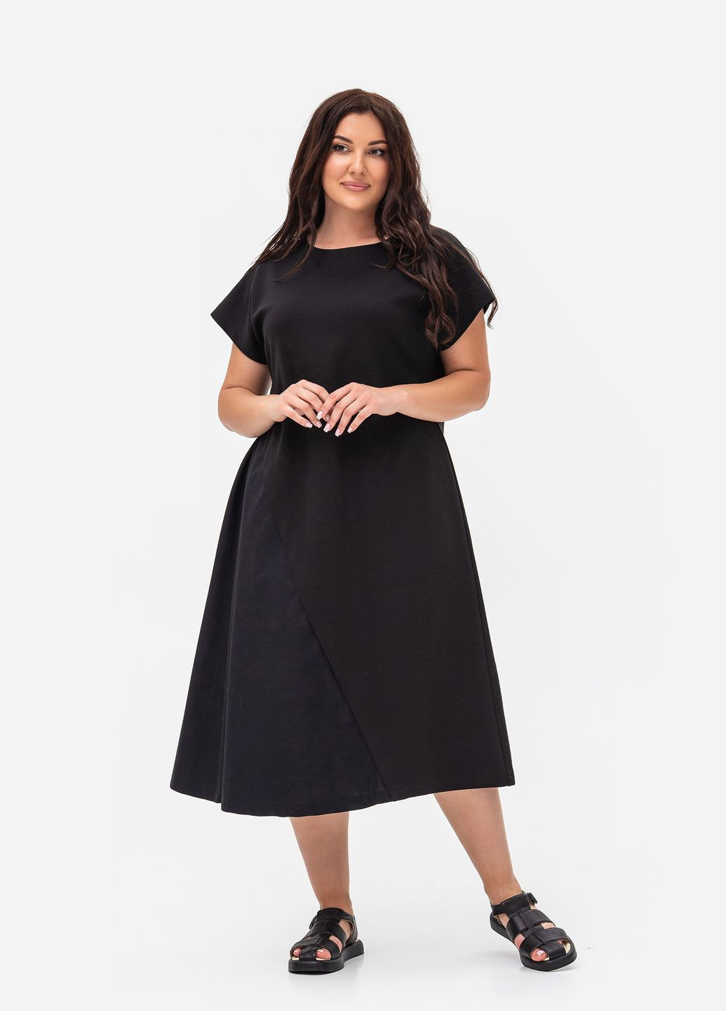 Білий однотонна сукня double нижче коліна Garne однотонна