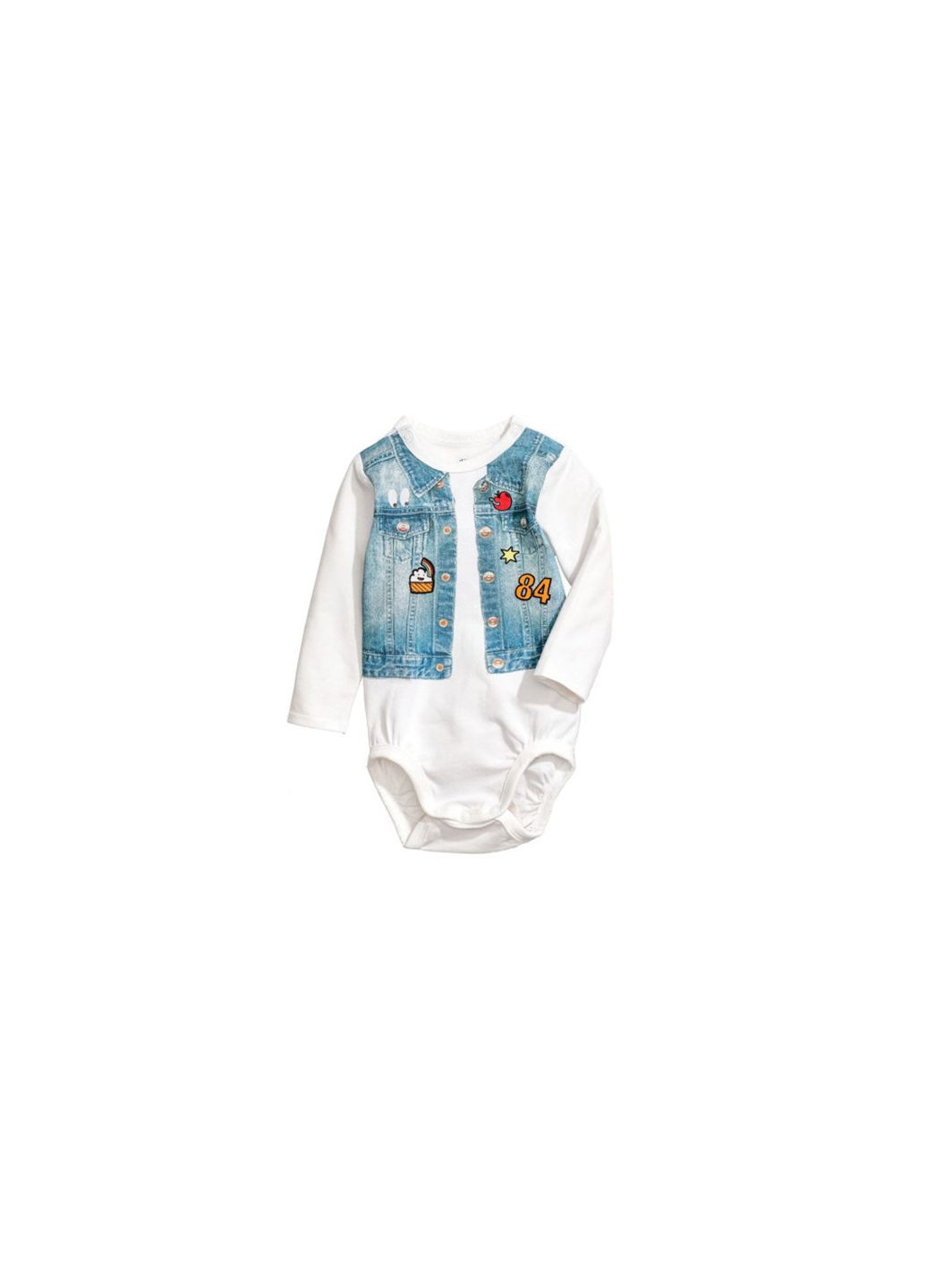 Белый демисезонный костюм (боди и ползунки) для мальчика 0584112002 H&M