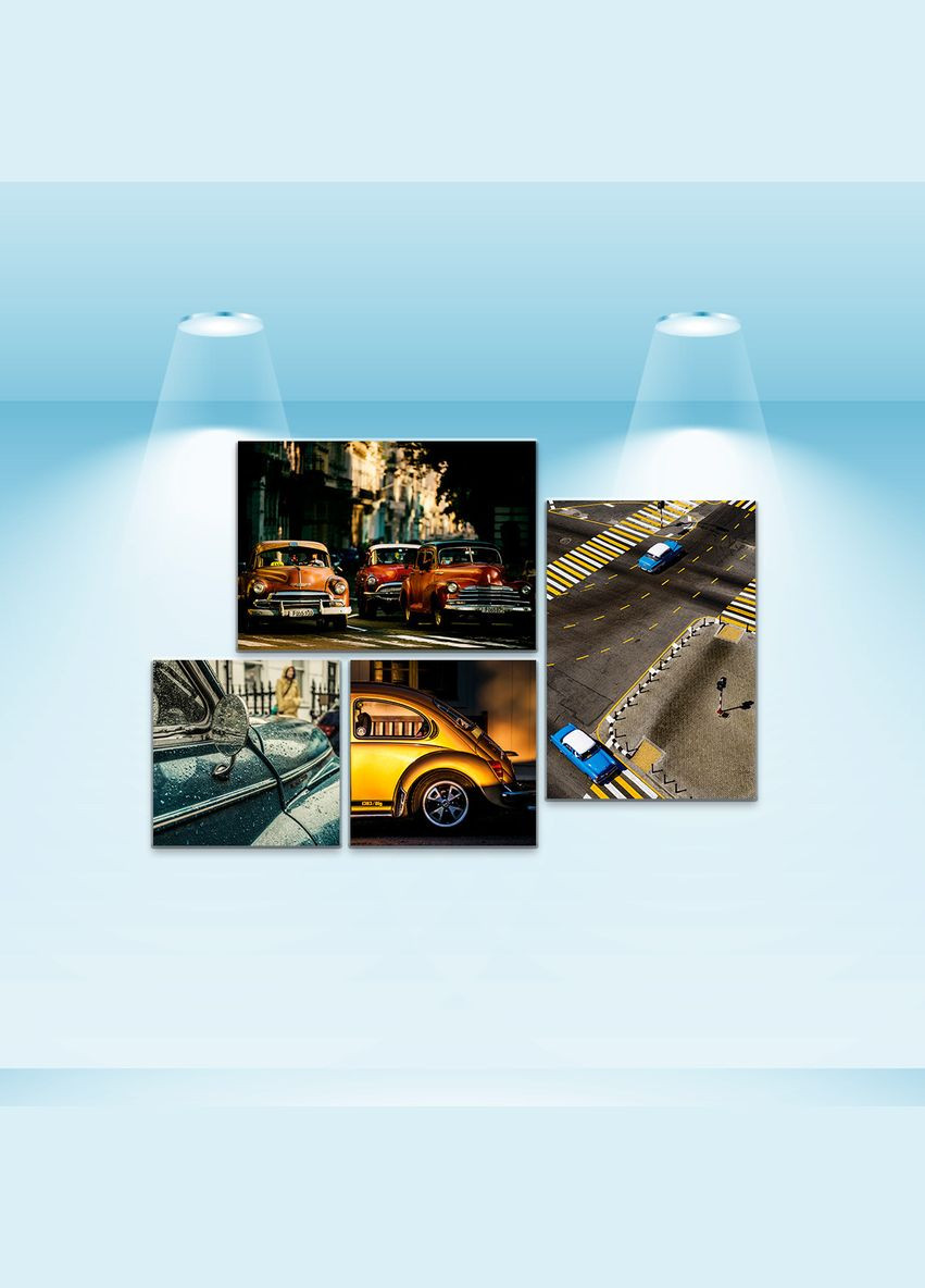 Набор постеров Ретро улицы (PS-031) 4 шт. Riviera Blanca (303135665)