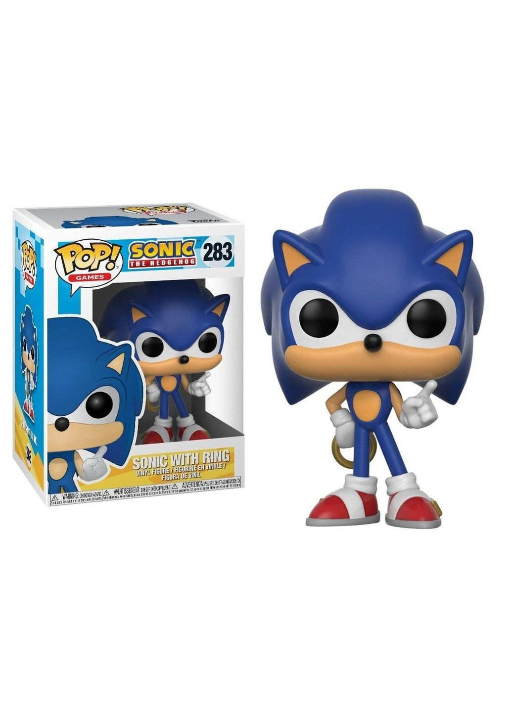 Фігурка Pop Їжак Соник з кільцем Games Sonic The Hedgehog 10см SH 283 Funko (317260142)