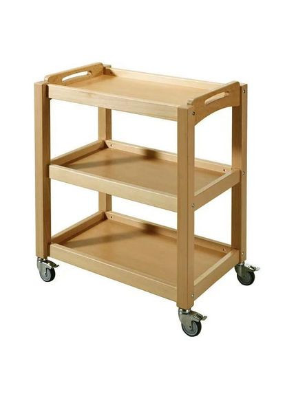 Етажерка з дерева для ванної на коліщатах Скарін сієна (АБТ-009602) No Brand (328210564)