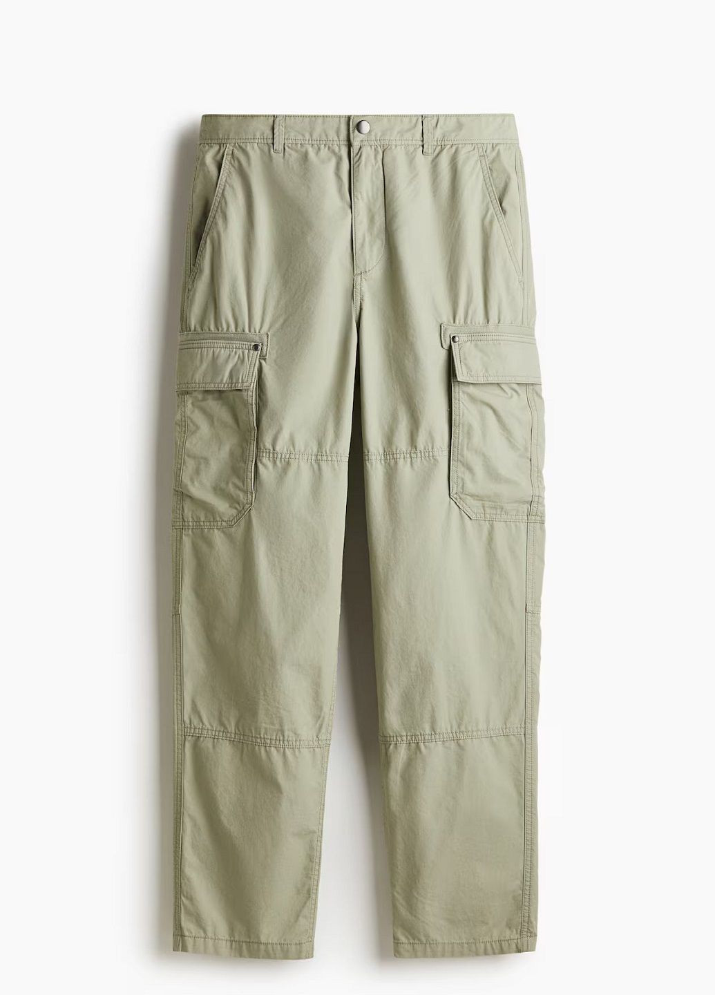 Светло-зеленые кэжуал демисезонные брюки H&M