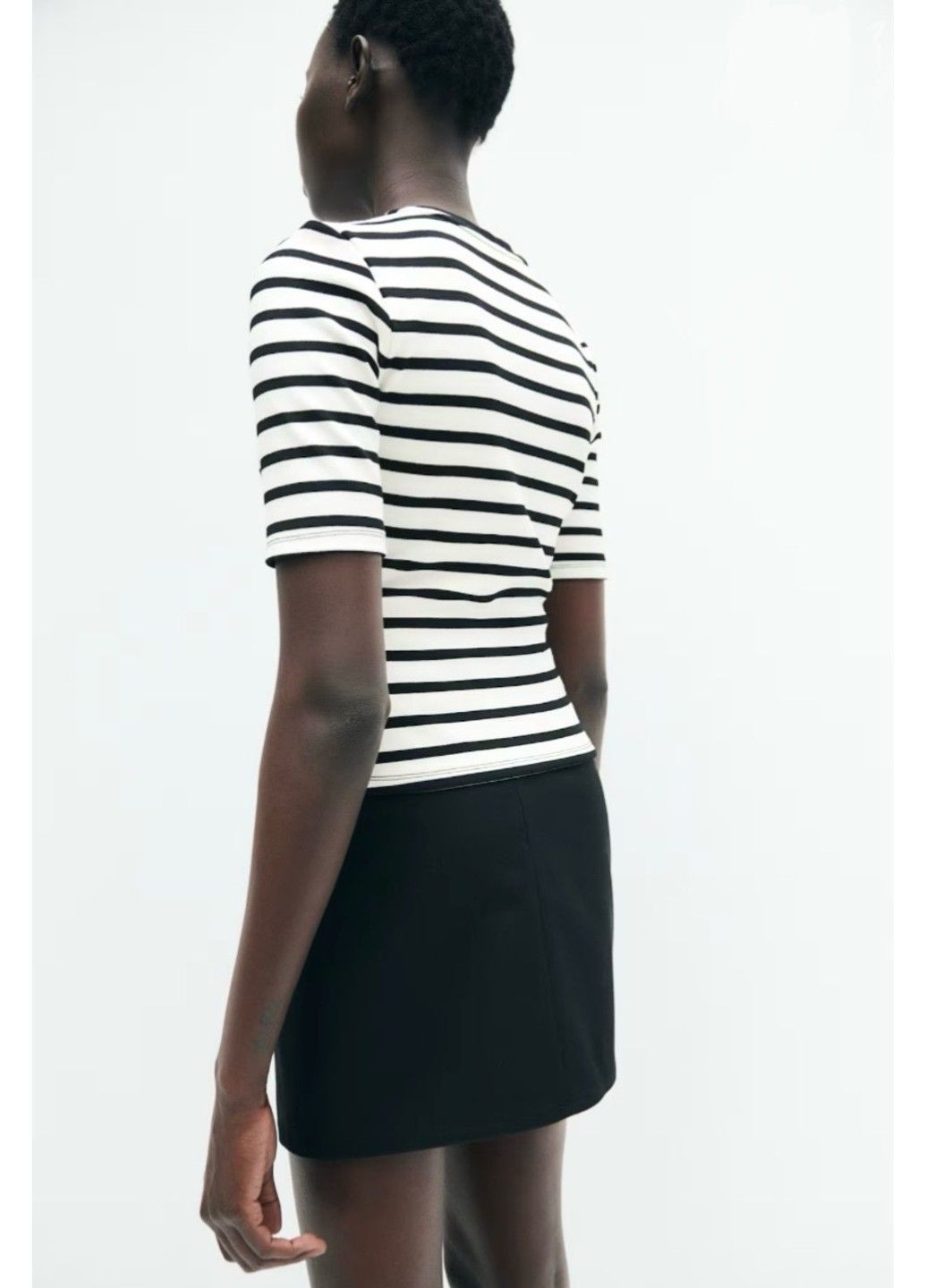 Женский трикотажный топ Н&М (58150) XS Белый H&M (322380172)