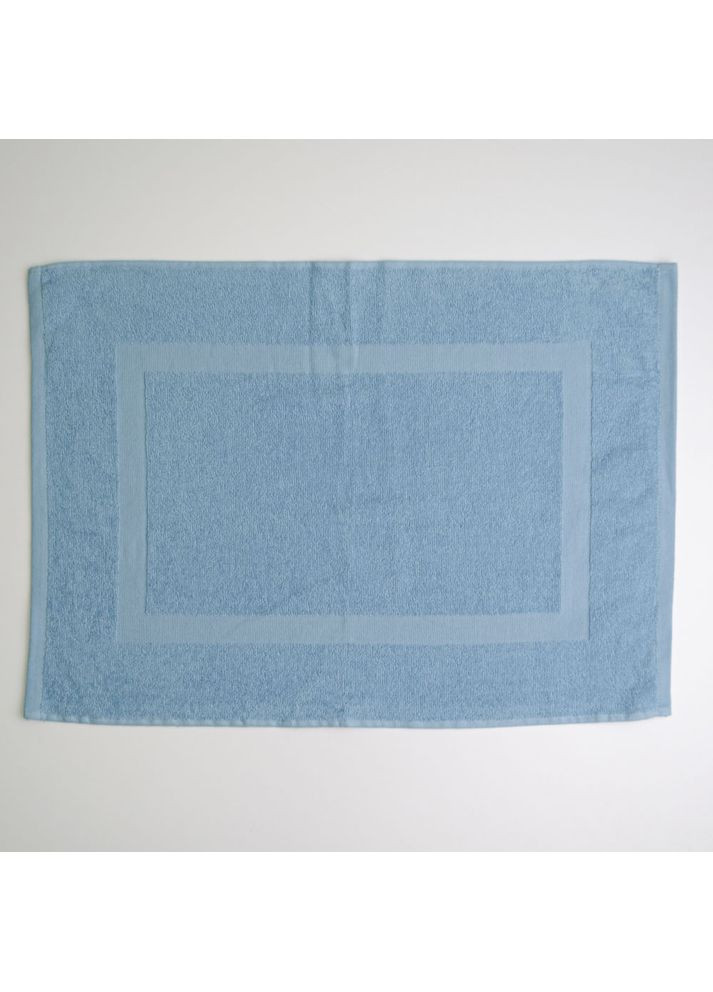 Махровий рушник для ніг з прямокутником 50х70см 380г/м2 ( ) GM Textile блакитний