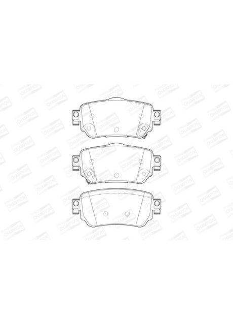 Колодки тормозные дисковые задние Nissan X-Trail III, Qashqai II, Leaf (17-)/ Renault Kadjar (15-) (573658CH) Champion (362091713)