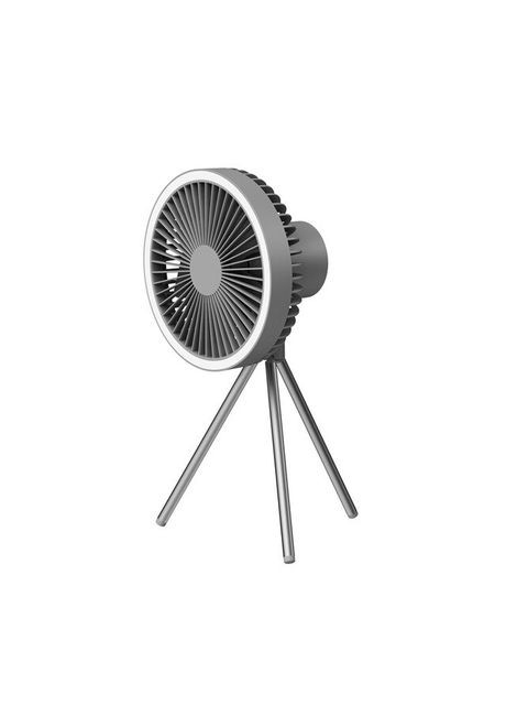 Портативный аккумуляторный вентилятор с подсветкой DQ-212 диаметр 18 см батарея 10 000 mAh, Grey Kinscoter (322415366)