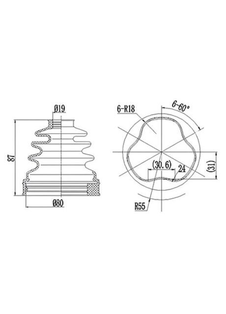 Пильовик шрус PROfit (368534135)