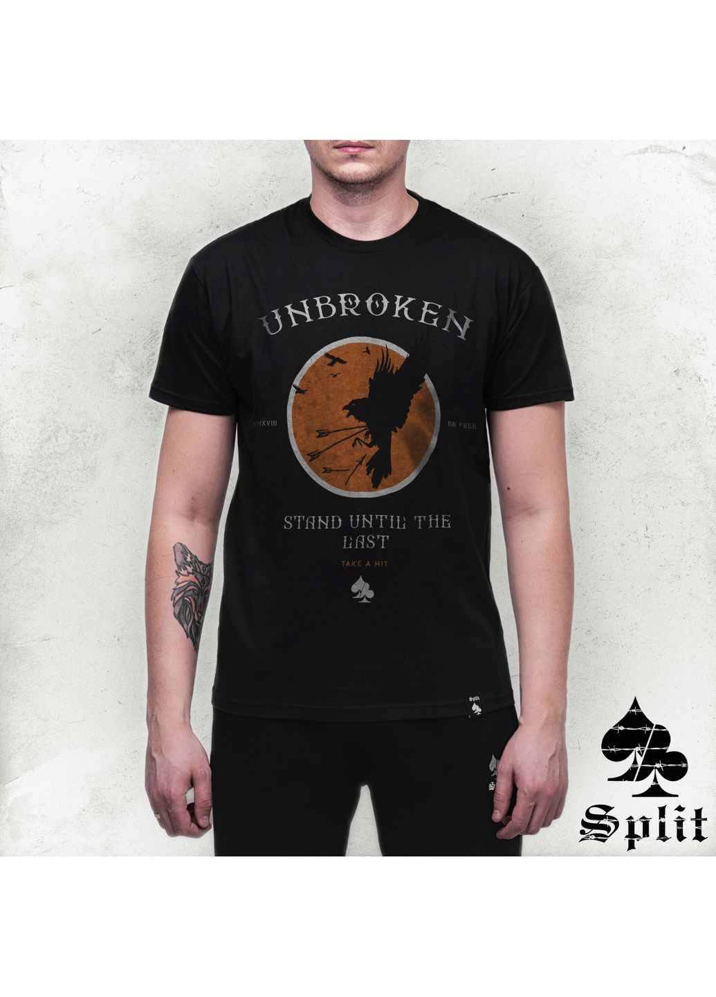 Чорна футболка чоловіча unbroken No Brand