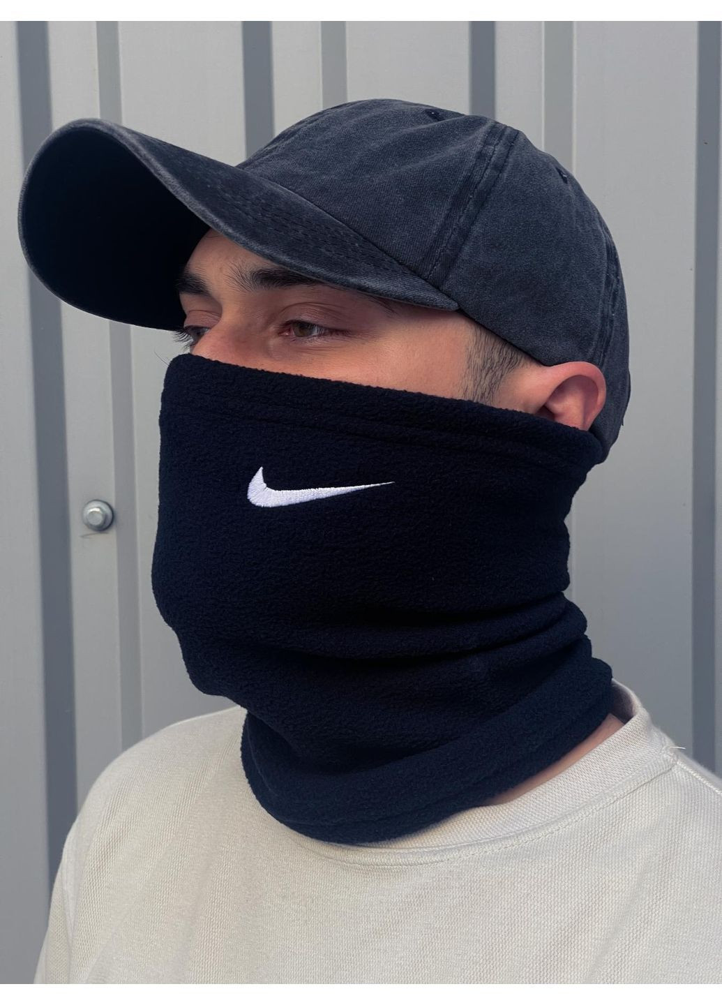 Флісовий баф з вишитим значком теплий синій Intruder Баф-фліс (369900462)