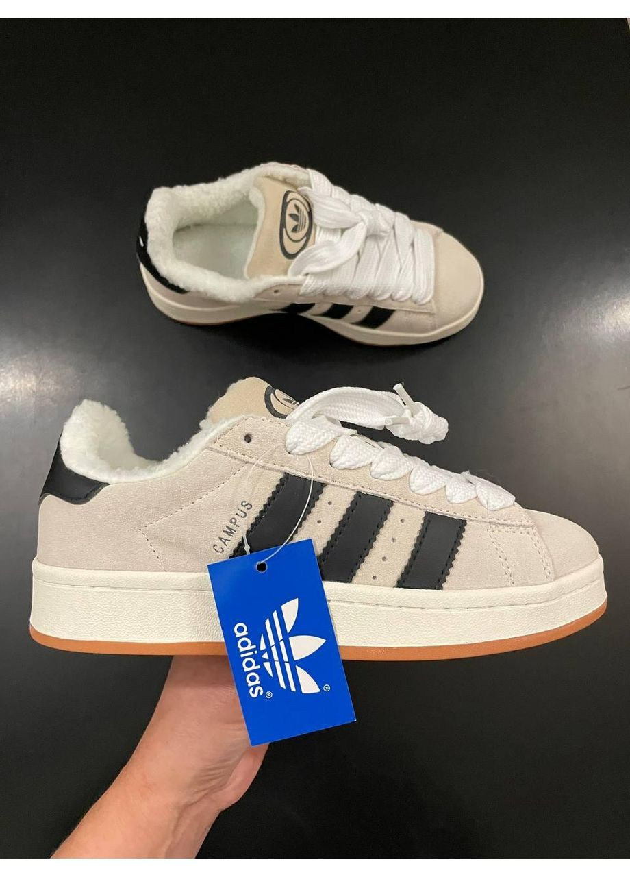 Сірі Зимовий кросівки чоловічі adidas campus 00s grey black winter адідас кампус No Brand