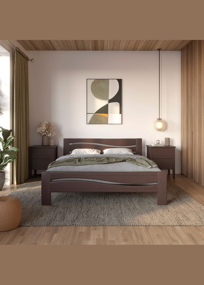 Двоспальне ліжко Неаполь Венге 160х200 см (MBG-2183) Mebigrand (366027971)