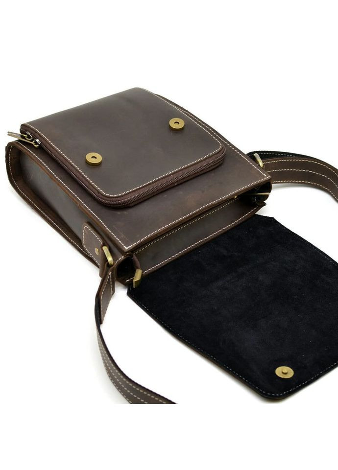 Кожаная сумка-планшент через плечо RCw-3027-3md бренда с белой строчкой TARWA (329147993)