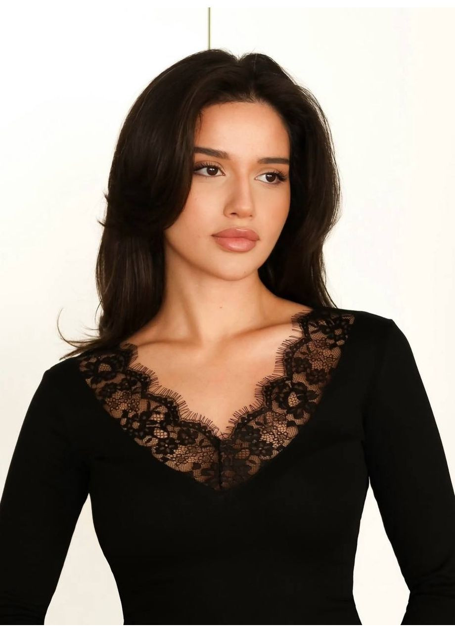 Вискозная кофточка с кружевом Luna (370299461)