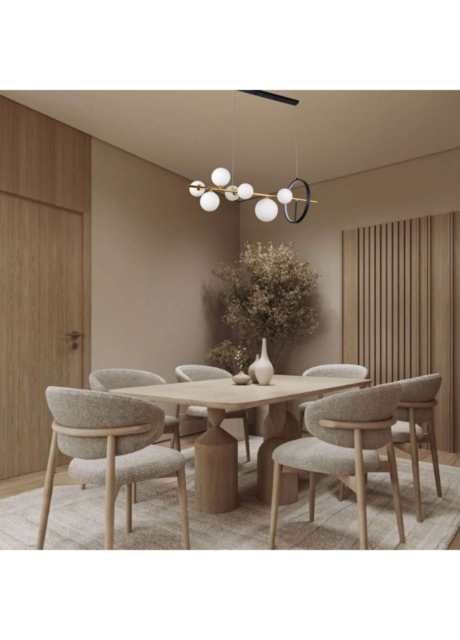 Підвісна люстра «Bubbles» на 7 ламп з білими плафонами (918-LP267-7 DDG+WH) No Brand (370071908)