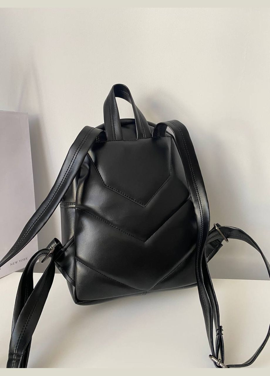 Жіночий чорний рюкзак екокожа Town Style mini YR No Brand (331020984)