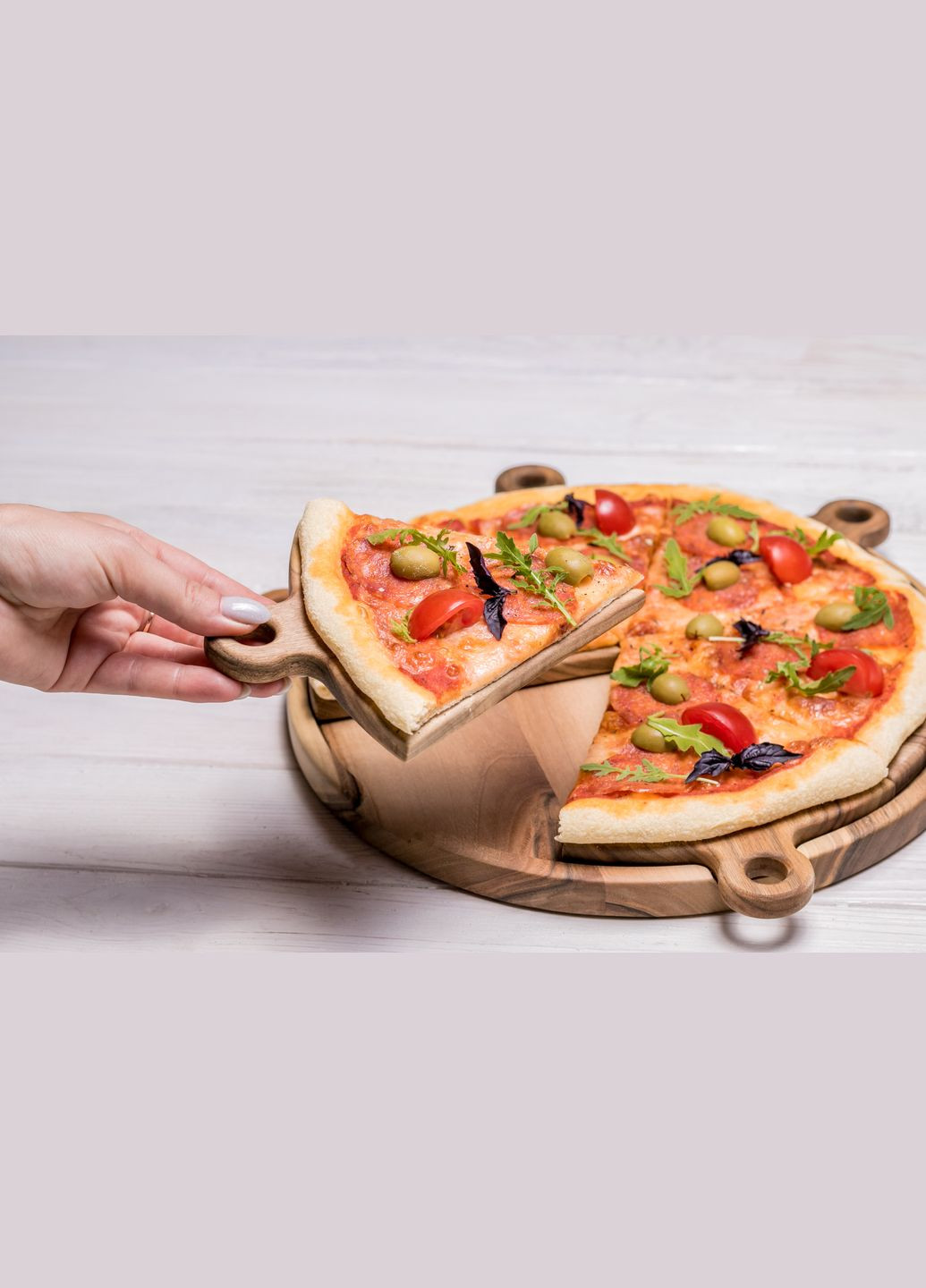 Деревянная подставка для пиццы M Держатель для пиццы EcoWalnut (295266066)