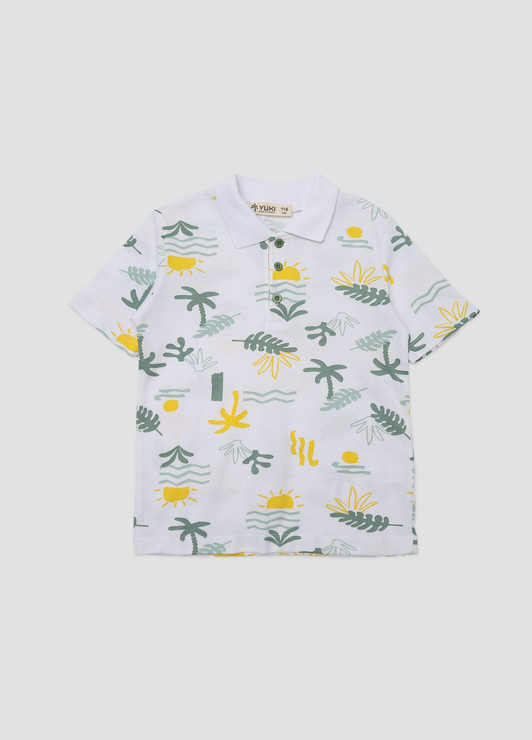 Футболка-поло з коротким рукавом для хлопчика колір білий ЦБ-00276069 Yuki (329296186)