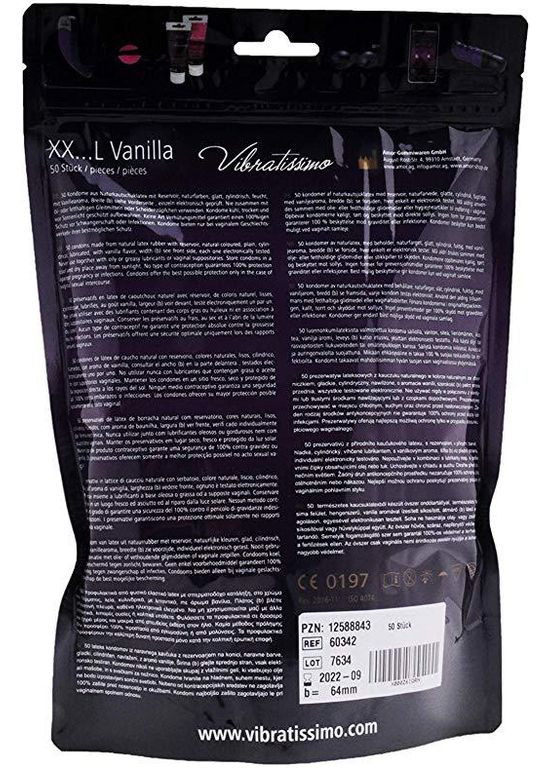 Презервативы - Vibratissimo XX... L Fruit Цвет, 64 мм, 50 шт. Amor (328908471)