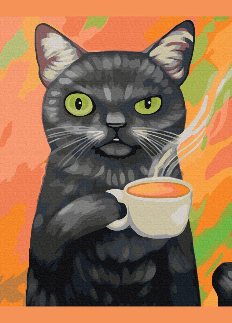Картина за номерами "Котик в понеділок" 40х50 см Brushme (364840375)