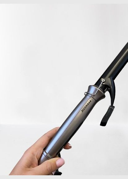 Профессиональная плойка для завивки волос и создания кучеров с зажимом 50 Вт Pro Mozer MZ6630 Черная Promozer (312486092)