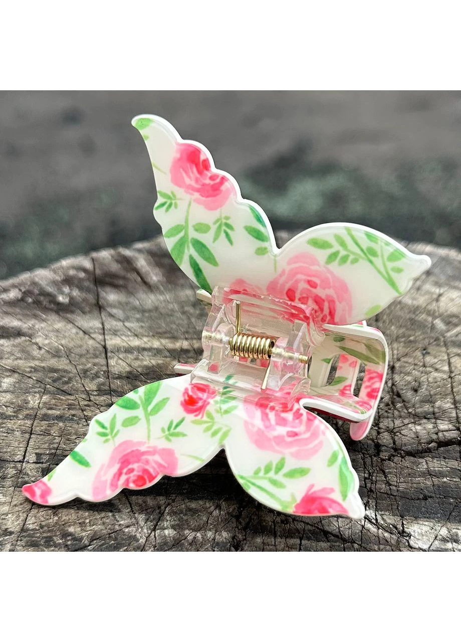Крабик для волосся метелик молочний LUX Rose YRE (403222570)