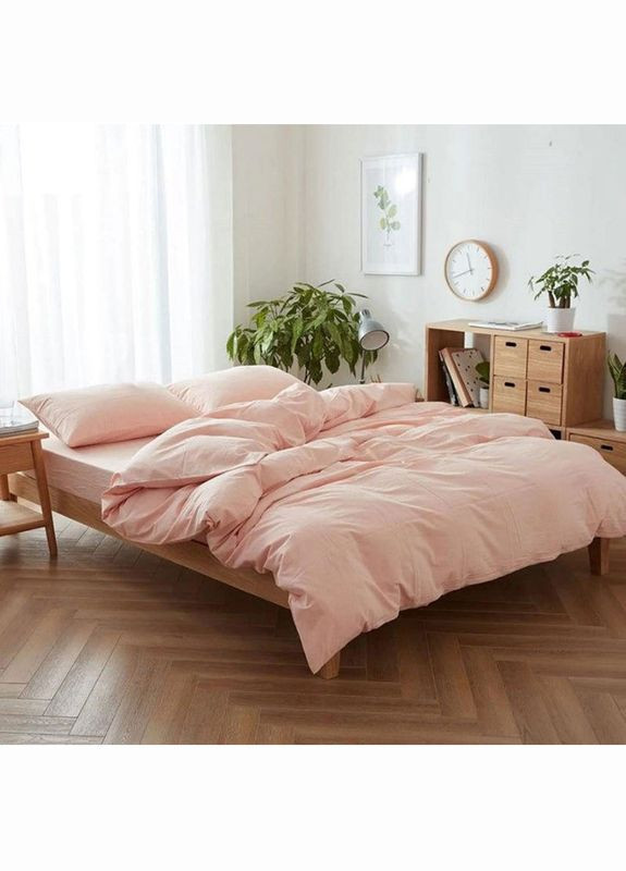 Постільна білизна Ніжний персик Ранфорс Сімейна на резинці MERISET (278254921)