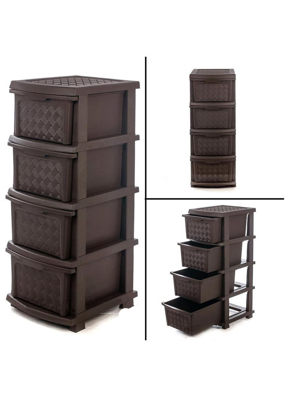 Пластиковый комод "Компакт плюс" коричневый ящиков R-Plastic (345122397)