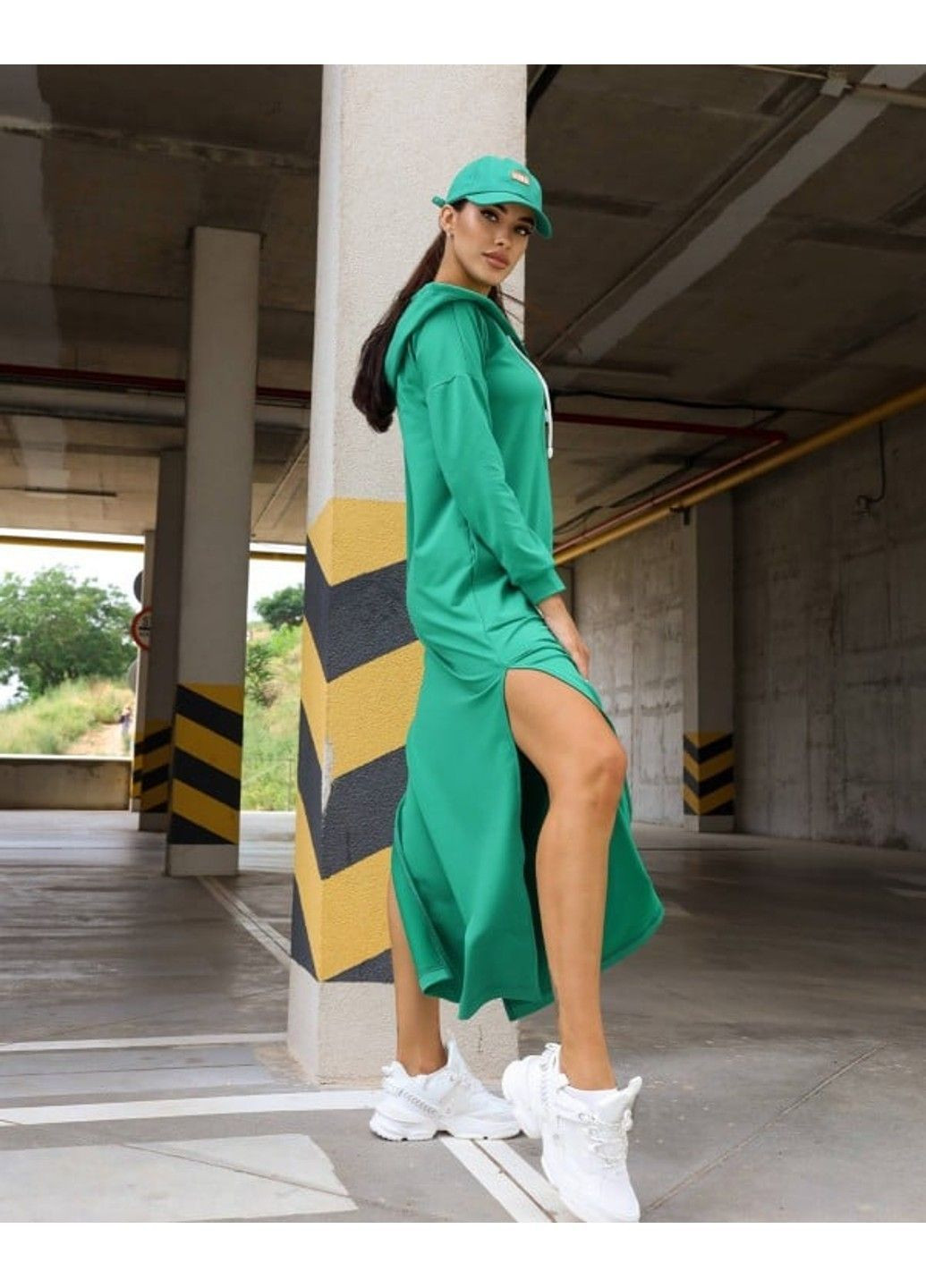 Зеленое повседневный платье 12219 m зеленый ISSA PLUS