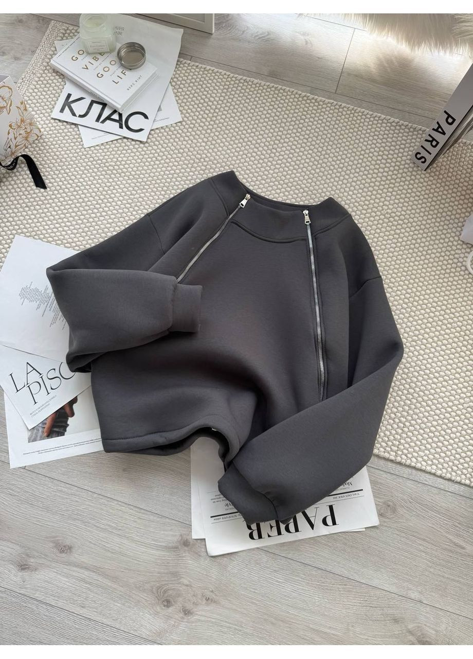 Жіноче худі на флісі з блискавками No Brand Р4939-782/3 (369402601)