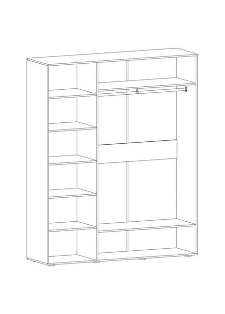 Шкаф распашной со штангой и полками ST-0027 от MORELI (363058417)