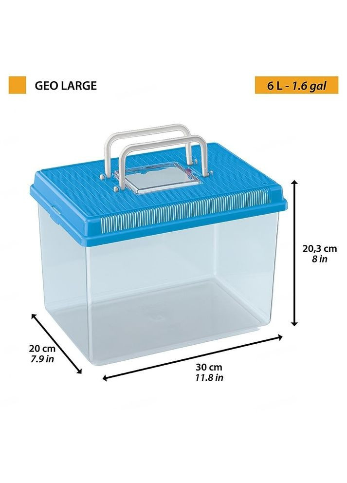 Контейнер для мелких животных, рыб, черепах и насекомых Geo Large 6 л салатовый 30x20x20.3 см 60022099 Ferplast (266423283)