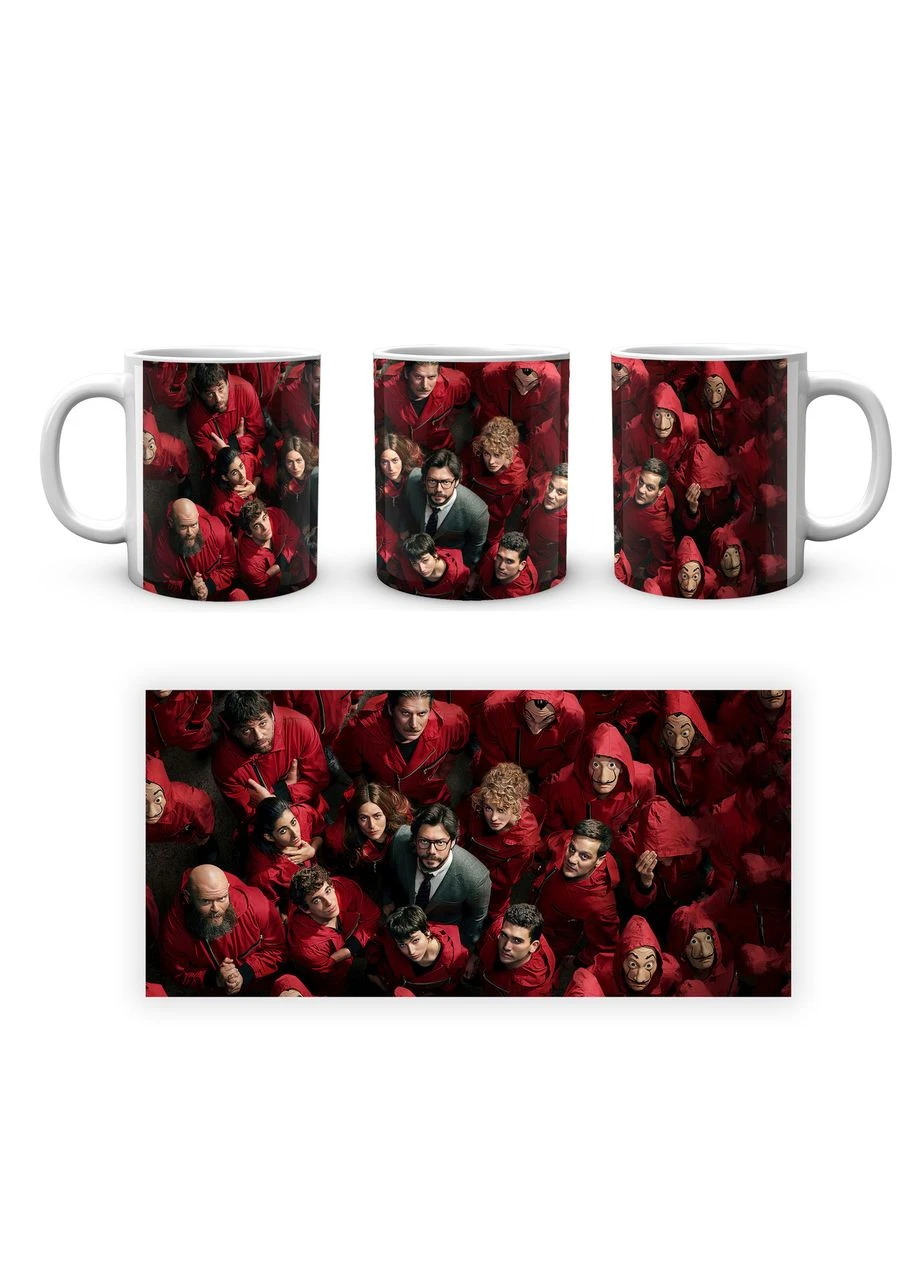 Чашка с принтом Бумажный дом La Casa De Papel people in red LC 02.01 Кружка керамическая 0,33 GeekLand (378967733)