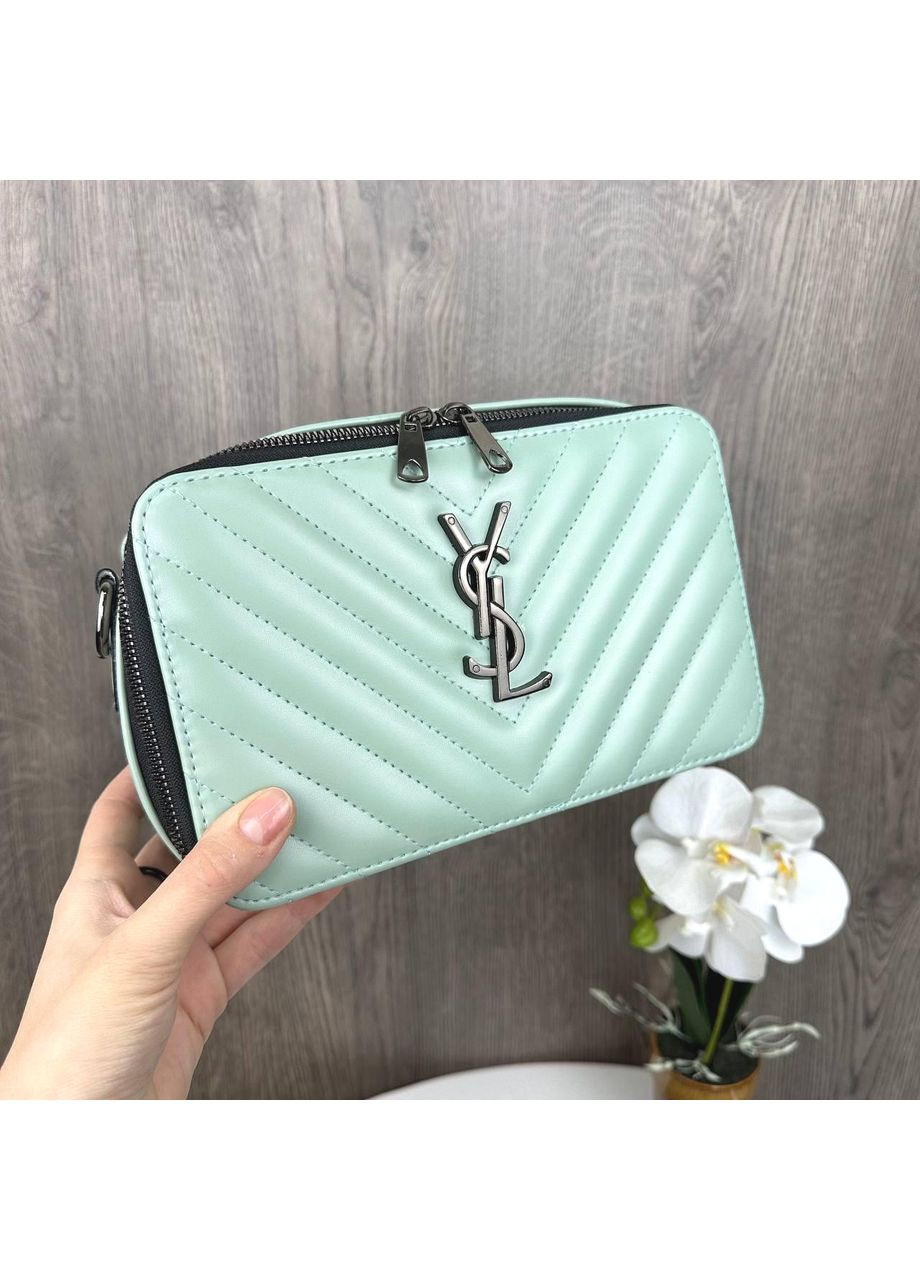 Жіноча сумка на плече еко-шкіра сірого кольору класична з брелоком ProDobro (363136267)