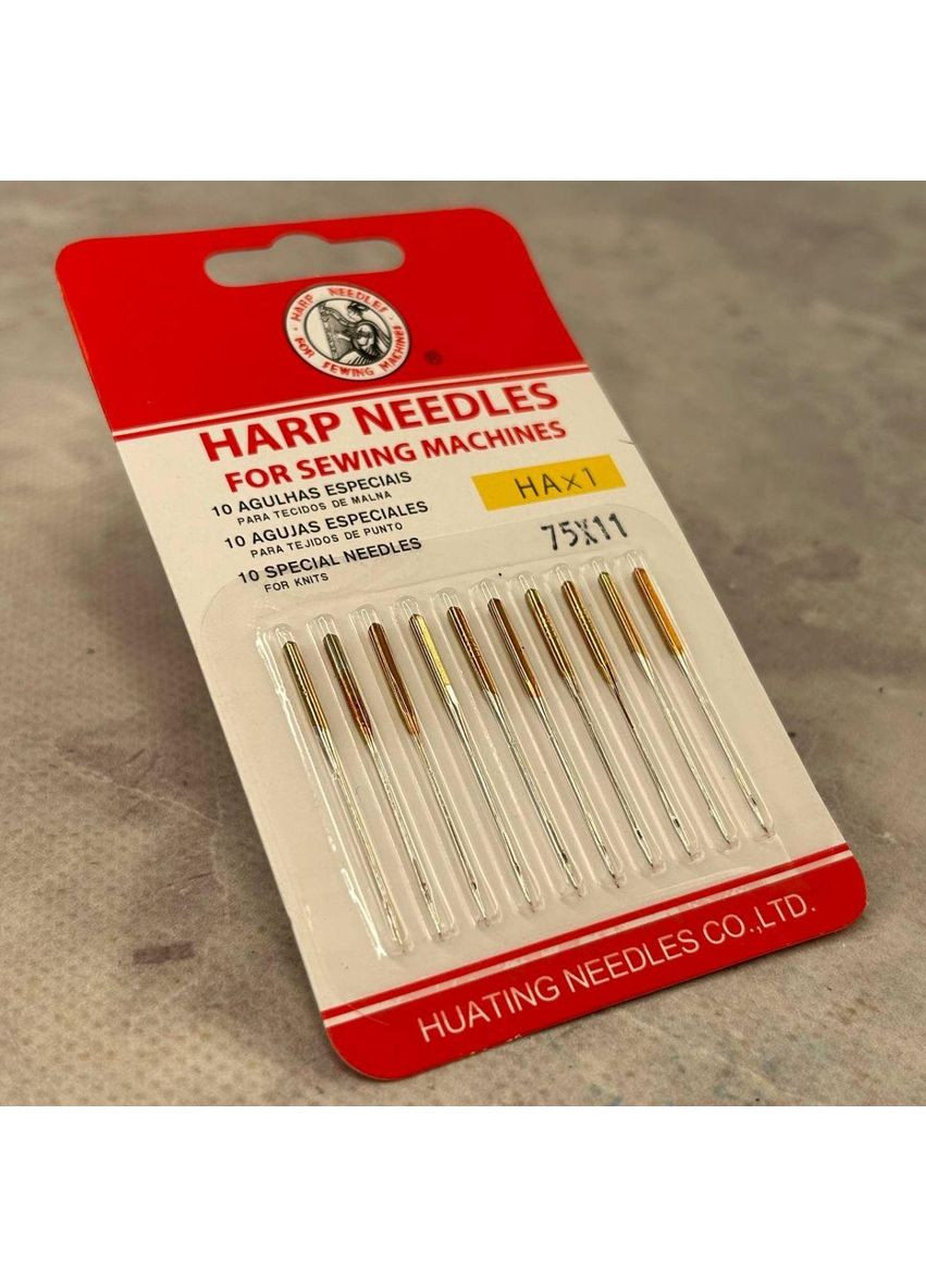 Голки для побутових швейних машин "Harp Needles" №75 -10шт Plus-plus (352752321)