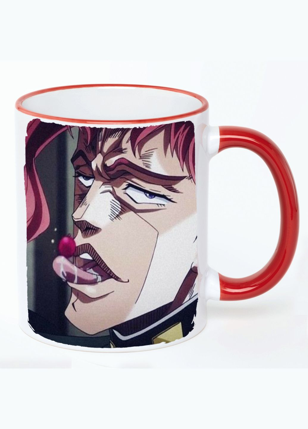 Чашка Неймовірні пригоди ДжоДжо Аніме #002 (кухоль, кухоль) Біла з Червоною ручкою 330 мл No Brand (322713304)