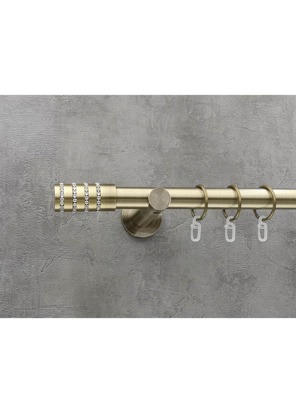 Карниз Барамела гладкая штанга одинарный универсальный 25 мм 200 см Антик Quadrum (352782689)